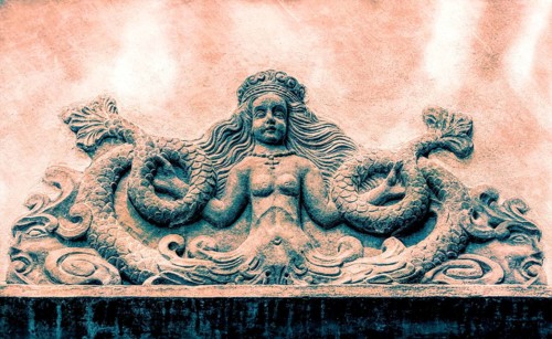 Mythological Mermaid Creature, wall decoration, Welf Castle of Herzberg, Herzberg am Harz, district