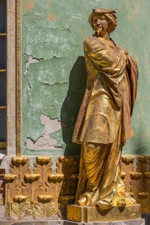 Golden sculptures as façade decoration from the Chinese House, Sanssouci Park, Potsdam