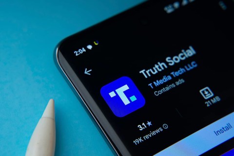 Dhaka, Bangladesh- 18 March 2025: Truth Social app from Google Playstore is displayed on a