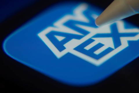 Dhaka, Bangladesh- 06 Dec 2025: Close-up of the Amex app on a screen with a stylus pointing at it