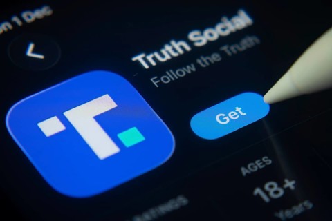 Dhaka, Bangladesh- 01 Dec 2025: A close-up of the Truth Social app icon in the App Store on an iPad