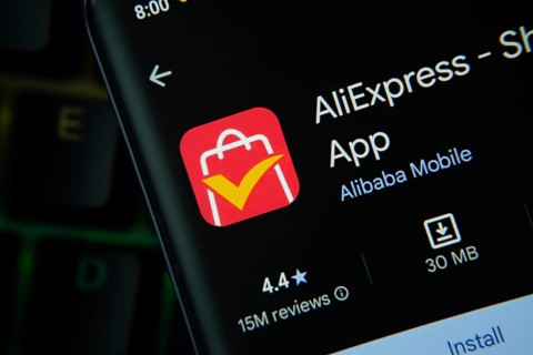 Dhaka, Bangladesh- 21 Nov 2025: AliExpress app from Google Playstore is displayed on a smartphone