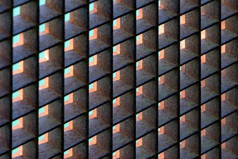 Rusty grid, background picture, North Rhine-Westphalia, Germany