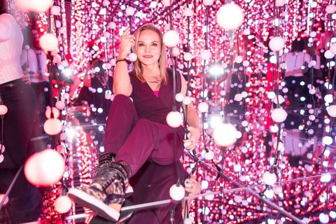 Regina Halmich at the opening of Bubble Planet - The Adventure Museum for All Senses at Arena