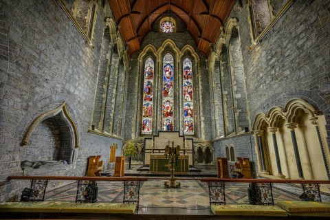 Interior view of St. Canice's Cathedral, Kilkenny, County Kilkenny, Ireland