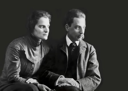 Rainer Maria Rilke, 1875 – 1926, Austrian poet and novelist with his wife, sculptress Clara