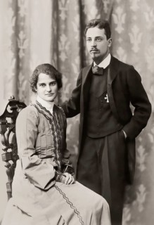 Rainer Maria Rilke, 1875 – 1926, Austrian poet and novelist with his wife sculptress Clara