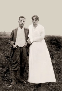 Rainer Maria Rilke, 1875 – 1926, Austrian poet and novelist with his wife, sculptress Clara