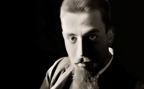 Portrait of Rainer Maria Rilke, 1875 – 1926, Austrian poet and novelist, digitally edited