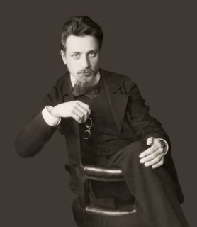 Portrait of Rainer Maria Rilke, 1875 – 1926, Austrian poet and novelist, based on a photograph by