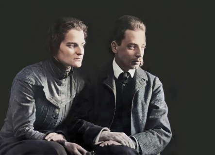 Rainer Maria Rilke, 1875 – 1926, Austrian poet and novelist with his wife, sculptress Clara