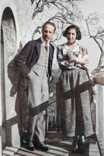 Rainer Maria Rilke, 1875 – 1926, Austrian poet and novelist with Baladine Klossowska, château de