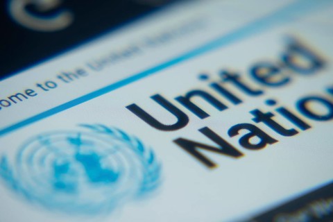 Dhaka, Bangladesh- 02 Dec 2025: A Close-up of a laptop screen is displaying the United Nations web