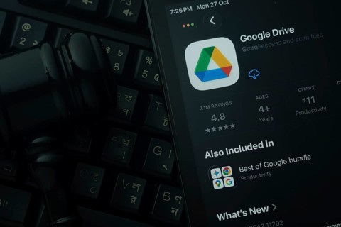 Dhaka, Bangladesh- 28 Oct 2025: An iPad displaying the Google Drive app against a judge's gavel and