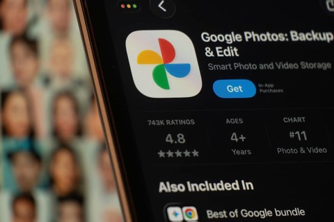 Dhaka, Bangladesh- 24 Oct 2025: A iPad screen displaying the Google Photos app on App store