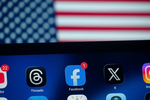 Dhaka, Bangladesh- 01 Dec 2025: A smartphone screen displays the Facebook, Youtube, X, Threads,