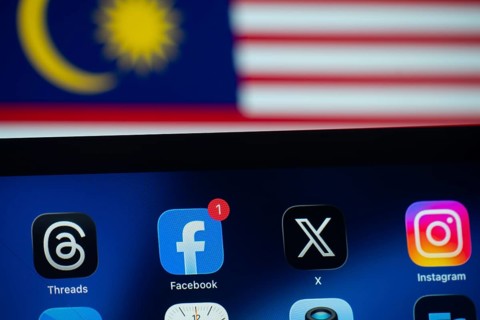Dhaka, Bangladesh- 01 Dec 2025: Facebook, X, Threads, Instagram apps are displayed on a smartphone