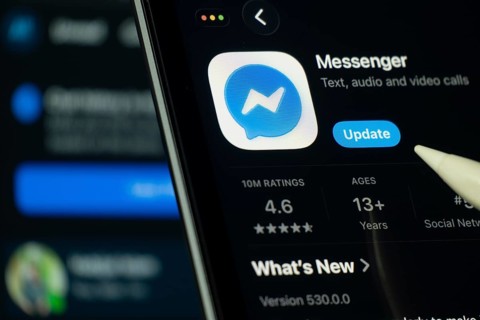 Dhaka, Bangladesh- 24 Oct 2025: A iPad screen displaying the Messenger app on App store