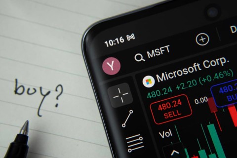 Dhaka, Bangladesh- 20 June 2025: Microsoft corporation stock trading details displayed on