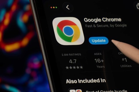 Dhaka, Bangladesh- 24 Oct 2025: A iPad screen displaying the Google Chrome app on App store