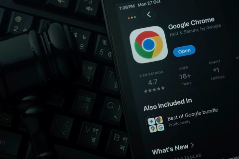 Dhaka, Bangladesh- 28 Oct 2025: An iPad displaying the Google Chrome app against a judge's gavel