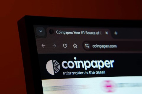 Dhaka, Bangladesh- 02 June 2025: Close-up of a computer screen displaying the Coinpaper web