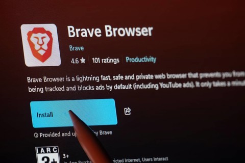 Dhaka, Bangladesh- 19 Sep 2025: A close-up of the Brave browser app from the Microsoft Store is