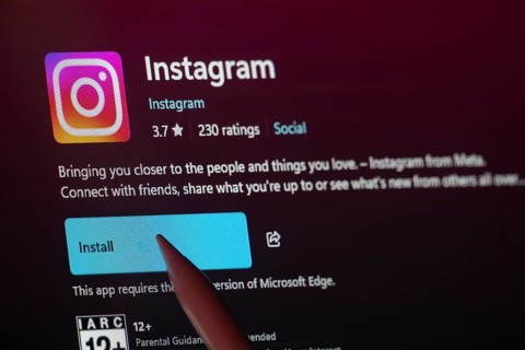 Dhaka, Bangladesh- 19 Sep 2025: A close-up of the Instagram app from the Microsoft Store is shown