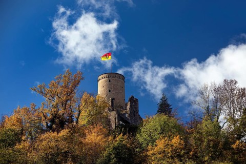 Godesburg in autumn, Bad Godesberg, Bonn, North Rhine-Westphalia, Germany
