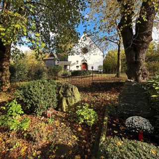 Old tombs at the castle cemetery at the Michaelskapelle, Bad Godesberg, Bonn, North