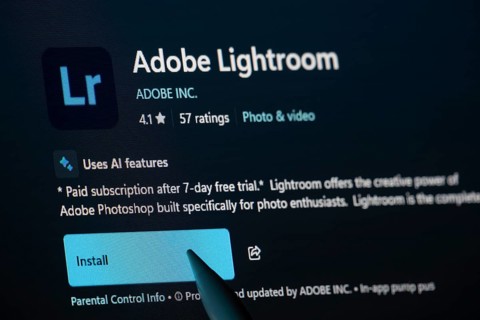 Dhaka, Bangladesh- 19 Sep 2025: A close-up of the Adobe Lightroom app from the Microsoft Store is