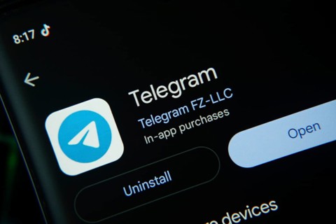 Dhaka, Bangladesh- 27 July 2025: Screen displaying Telegram app with open and uninstall options,