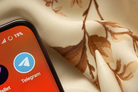 Dhaka, Bangladesh- 07 May 2025: Telegram app icon is seen on smartphone