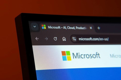Dhaka, Bangladesh- 02 June 2025: Close-up of a computer screen displaying the Microsoft web
