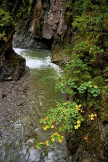 Diosaz mountain river in the gorge, Gorges de la Diosaz, Les Houches, Chamonix-Mont-Blanc,