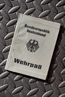 Official military passport, ID card for military service soldiers, military passport of the Federal