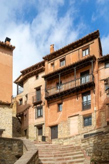 Historic buildings in medieval village of Albarracín, Teruel province, Aragon, Spain