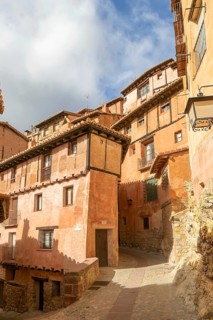 Historic buildings in medieval village of Albarracín, Teruel province, Aragon, Spain