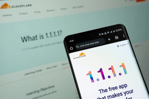 Dhaka, Bangladesh- 03 July 2025: Smartphone displaying 1.1.1.1 VPN web interface