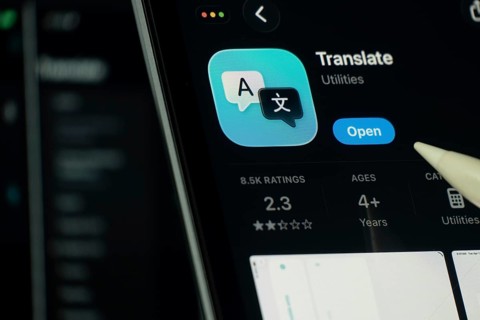 Dhaka, Bangladesh- 24 Oct 2025: A iPad screen displaying the Apple Translate app on App store