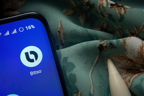 Dhaka, Bangladesh- 07 May 2025: Bitso app icon is seen on smartphone