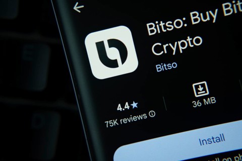Dhaka, Bangladesh- 27 July 2025: Bitso app from Google Playstore is displayed on a smartphone