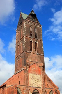 St. Mary's Church, also St. Mary's Church, center of the old town of Wismar, Northwest Mecklenburg