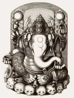 Bitara Gana or Ganesha (also spelled Ganesa), Hindu deity at Java and other islands in Southeast