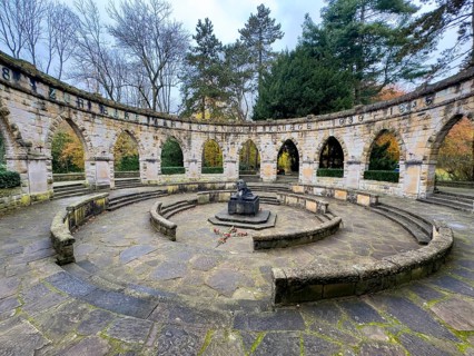 Memorial in memory of for in honor of the dead from the wars In the Wittringer Wald recreation
