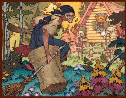 Illustration by Boris Wassiljewitsch Sworykin, Wassilissa or Vasilisa the Beautiful, a Russian