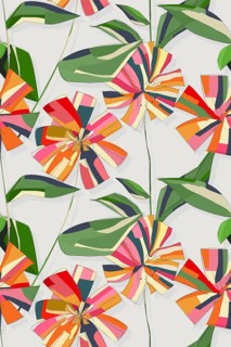 Decorative abstract flowers vector seamless pattern