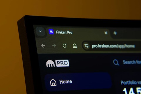 Dhaka, Bangladesh- 02 June 2025: Close-up of a computer screen displaying the Kraken Pro web