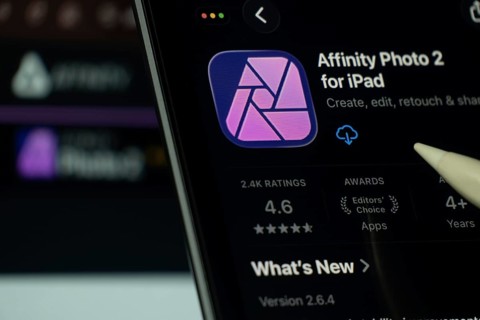 Dhaka, Bangladesh- 24 Oct 2025: A iPad screen displaying the Affinity Photo 2 app on App store