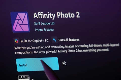 Dhaka, Bangladesh- 19 Sep 2025: A close-up of the Affinity Photo 2 app from the Microsoft Store is